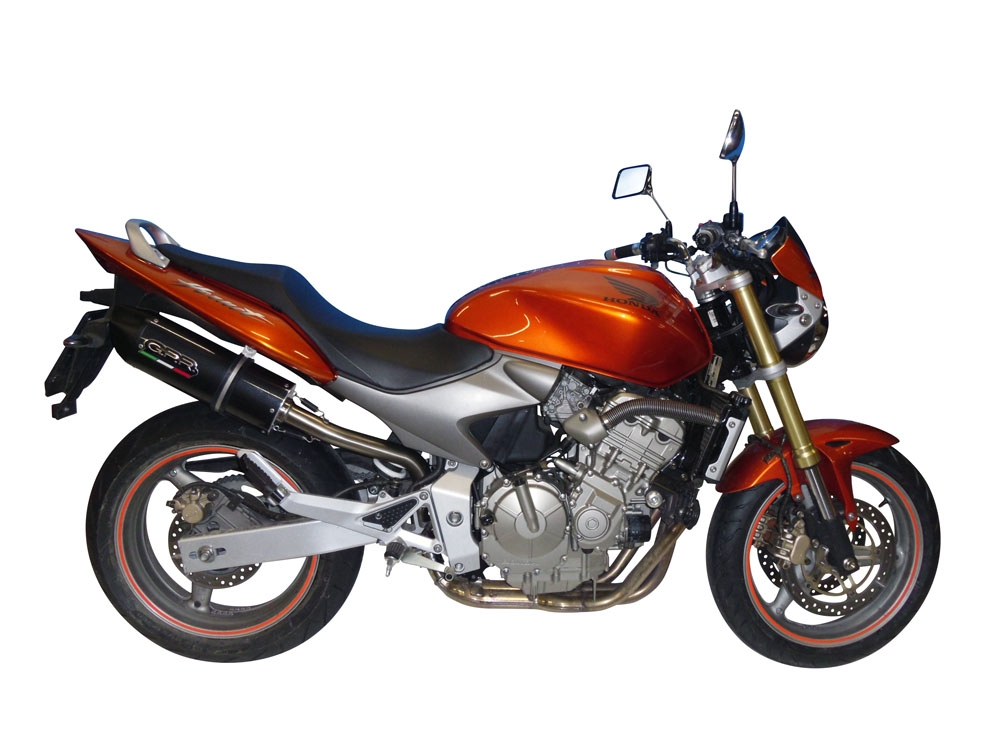 Pot echappement compatible avec Honda Hornet Cb 600 F 2003-2006, Furore Nero, Échappement légal, homologué,silencieux avec catalyseur, db killer amovible et tuyau de liaison spécifique 