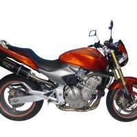 Pot echappement compatible avec Honda Hornet Cb 600 F 2003-2006, Furore Nero, Échappement légal, homologué,silencieux avec catalyseur, db killer amovible et tuyau de liaison spécifique 