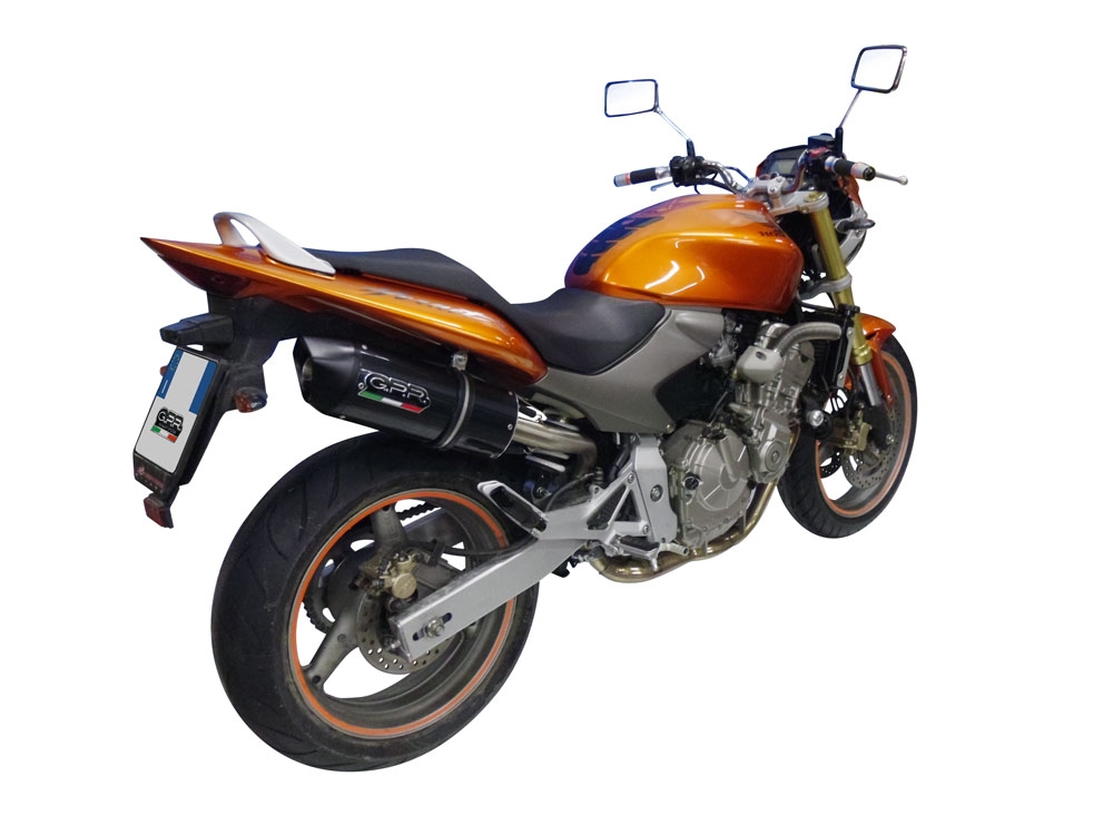 Pot echappement compatible avec Honda Hornet Cb 600 F 2003-2006, Furore Nero, Échappement légal, homologué,silencieux avec catalyseur, db killer amovible et tuyau de liaison spécifique 