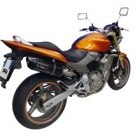 Pot echappement compatible avec Honda Hornet Cb 600 F 2003-2006, Furore Nero, Échappement légal, homologué,silencieux avec catalyseur, db killer amovible et tuyau de liaison spécifique 