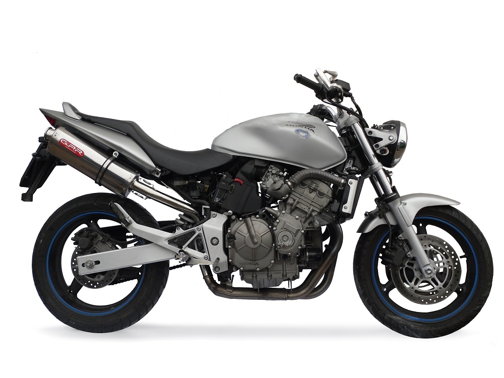 Pot echappement compatible avec Honda Hornet Cb 600 F 2003-2006, Trioval, Échappement légal, homologué,silencieux avec catalyseur, db killer amovible et tuyau de liaison spécifique 