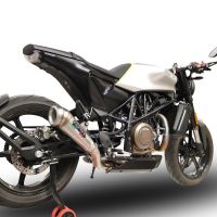 Pot echappement compatible avec Husqvarna Svartpilen 701 2018-2020, Powercone Evo, Échappement légal, homologué,silencieux avec db killer amovible et tuyau de liaison spécifique 