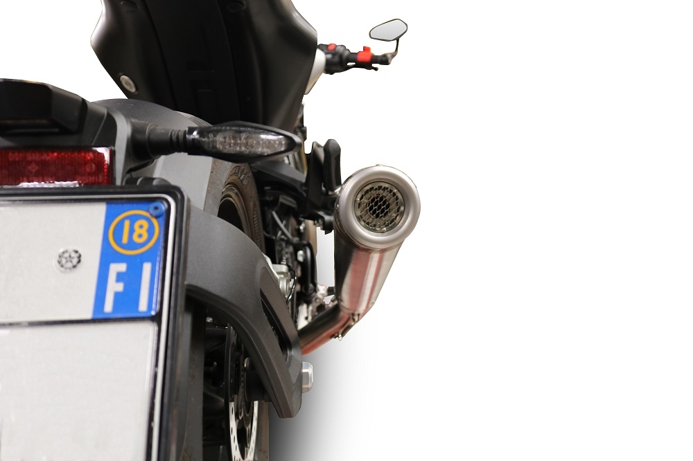 Pot echappement compatible avec Husqvarna Svartpilen 701 2018-2020, Powercone Evo, Échappement légal, homologué,silencieux avec db killer amovible et tuyau de liaison spécifique 