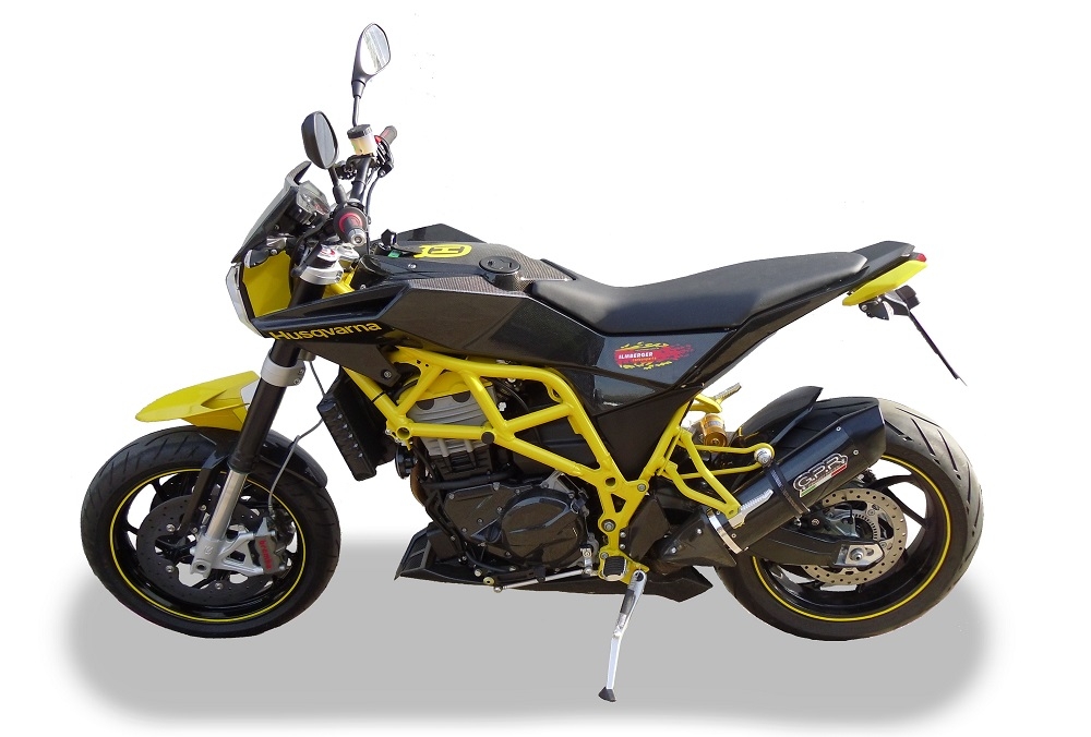 Pot echappement compatible avec Husqvarna Nuda 900 - Nuda 900 R 2012-2013, Furore Nero, Échappement légal, homologué,silencieux avec db killer amovible et tuyau de liaison spécifique 