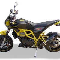 Pot echappement compatible avec Husqvarna Nuda 900 - Nuda 900 R 2012-2013, Furore Nero, Échappement légal, homologué,silencieux avec db killer amovible et tuyau de liaison spécifique 