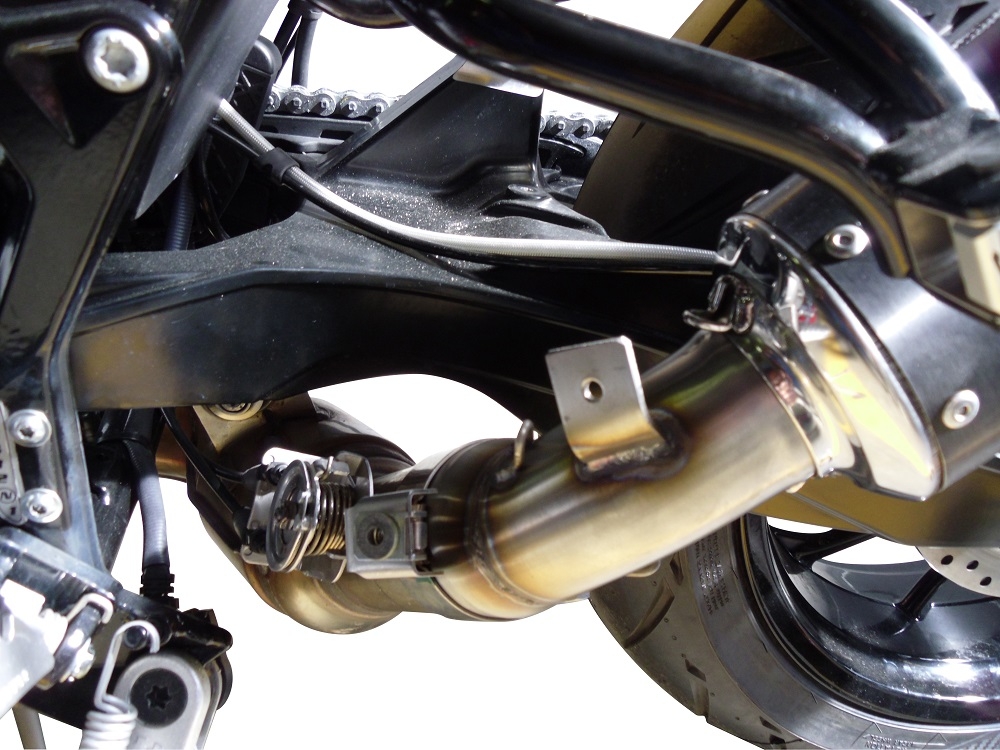 Pot echappement compatible avec Husqvarna Nuda 900 - Nuda 900 R 2012-2013, Albus Ceramic, Échappement légal, homologué,silencieux avec db killer amovible et tuyau de liaison spécifique 