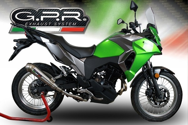 Pot echappement compatible avec Kawasaki Versys-X 300 2022-2023, Powercone Evo, Échappement légal, homologué,silencieux avec catalyseur, db killer amovible et tuyau de liaison spécifique 