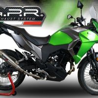 Pot echappement compatible avec Kawasaki Versys-X 300 2022-2023, Powercone Evo, Échappement légal, homologué,silencieux avec catalyseur, db killer amovible et tuyau de liaison spécifique 