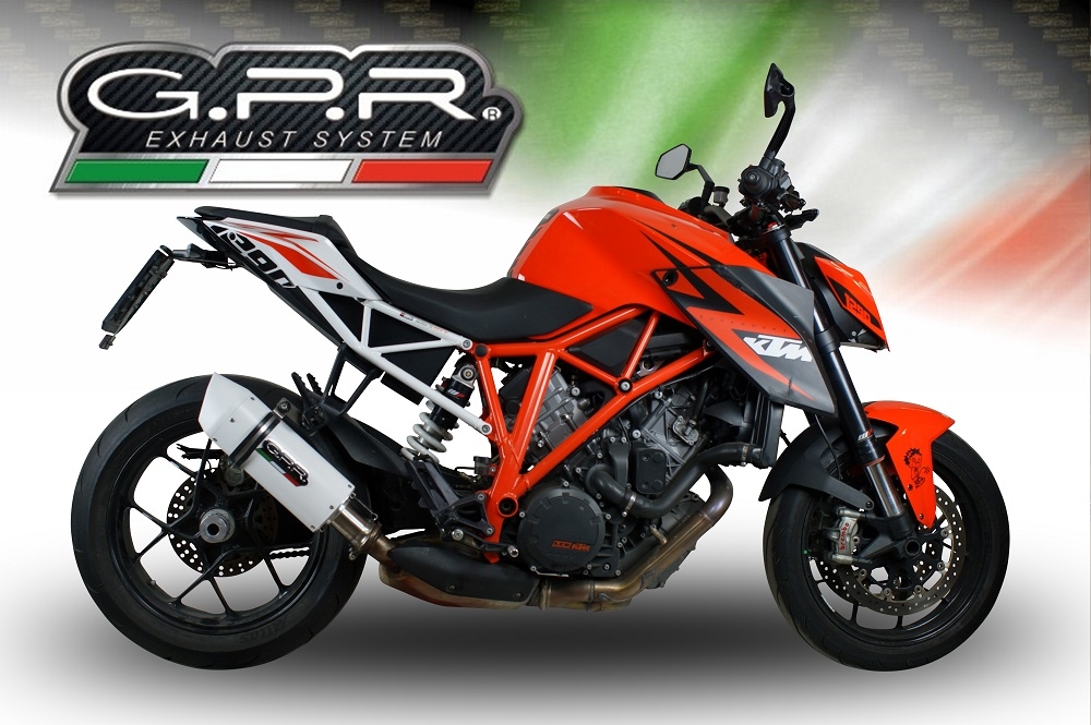 Pot echappement compatible avec Ktm Super Duke 1290 R 2014-2016, Albus Ceramic, Échappement légal, homologué,silencieux avec db killer amovible et tuyau de liaison spécifique 