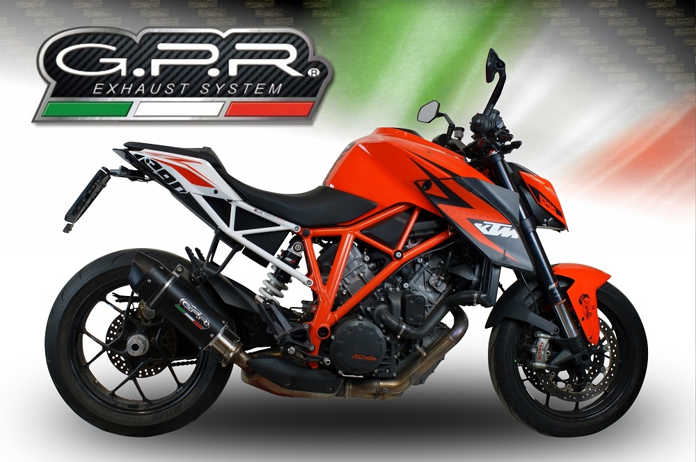 Pot echappement compatible avec Ktm Super Duke 1290 GT 2016-2021, Furore Evo4 Nero, Échappement légal, homologué,silencieux avec db killer amovible et tuyau de liaison spécifique 