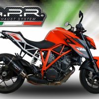 Pot echappement compatible avec Ktm Super Duke 1290 GT 2016-2021, Furore Evo4 Nero, Échappement légal, homologué,silencieux avec db killer amovible et tuyau de liaison spécifique 