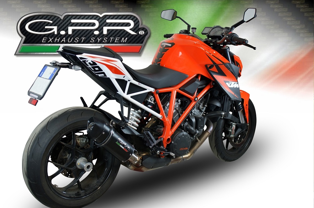 Pot echappement compatible avec Ktm Super Duke 1290 GT 2016-2021, Furore Evo4 Nero, Échappement légal, homologué,silencieux avec db killer amovible et tuyau de liaison spécifique 