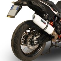 Pot echappement compatible avec Ktm LC 8 Super Adventure 1290 - S - R - T 2017-2020, Albus Evo4, Échappement légal, homologué,silencieux avec db killer amovible et tuyau de liaison spécifique 