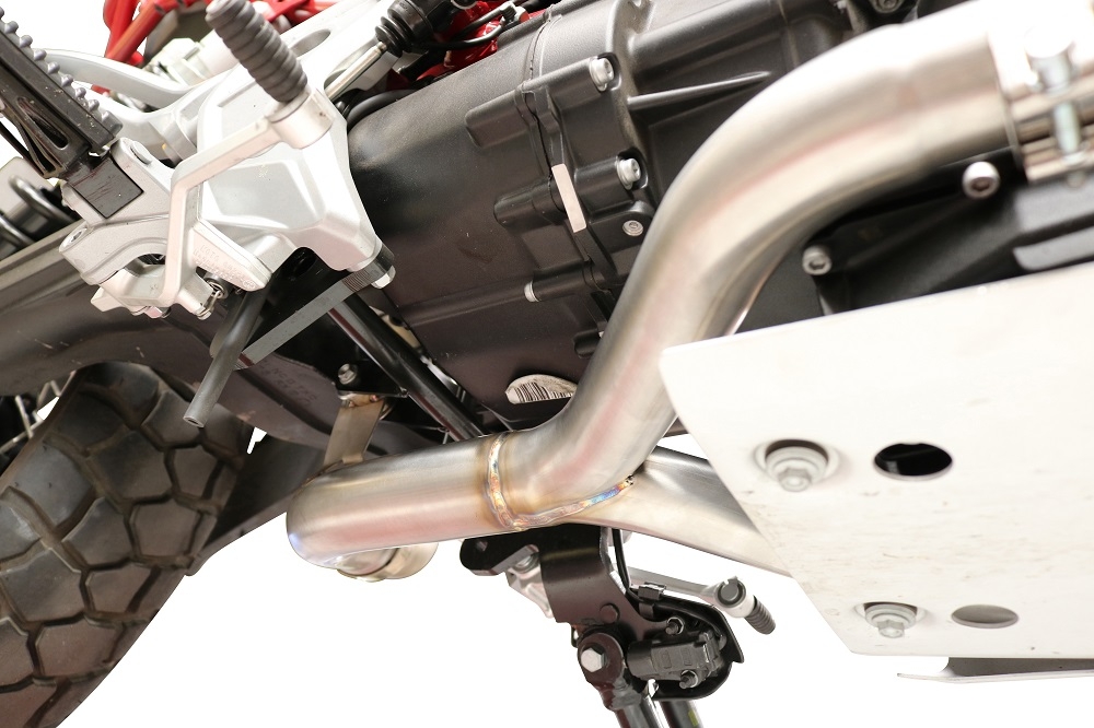 Pot echappement compatible avec Moto Guzzi V85 TT 2019-2020, Decatalizzatore, Suppresseur de cataliseu, décatalyseurr, article sans homologation 