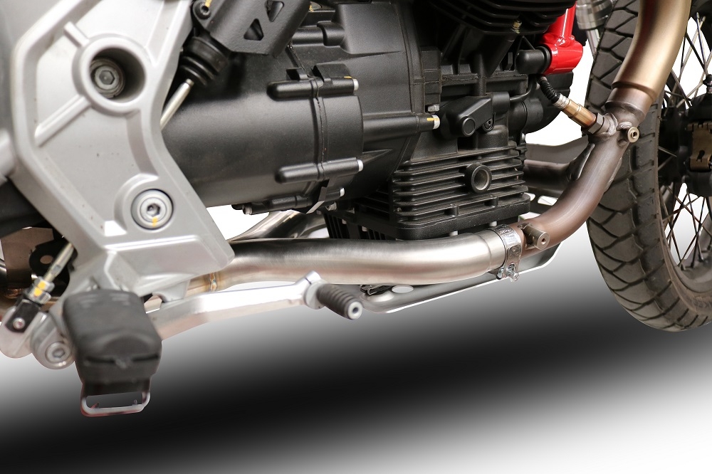 Pot echappement compatible avec Moto Guzzi V85 TT 2019-2020, Decatalizzatore, Suppresseur de cataliseu, décatalyseurr, article sans homologation 