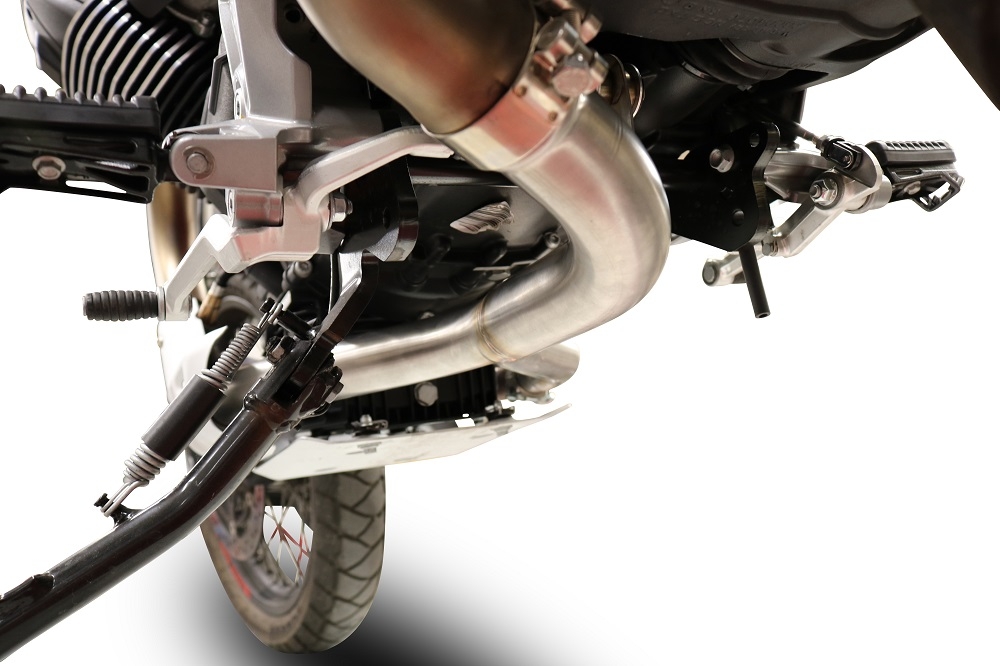 Pot echappement compatible avec Moto Guzzi V85 TT 2019-2020, Decatalizzatore, Suppresseur de cataliseu, décatalyseurr, article sans homologation 