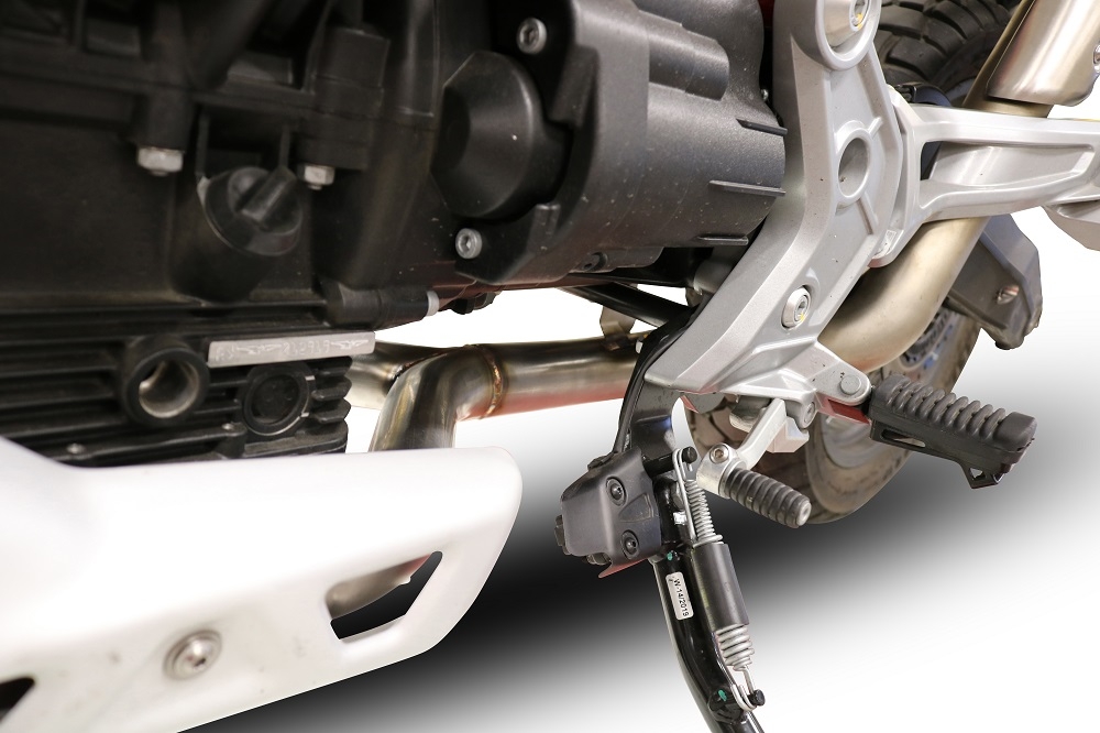 Pot echappement compatible avec Moto Guzzi V85 TT 2019-2020, Decatalizzatore, Suppresseur de cataliseu, décatalyseurr, article sans homologation 