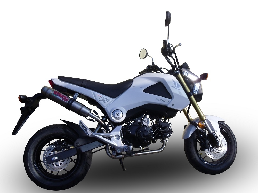 Pot echappement compatible avec Honda Msx - Grom 125 2018-2020, Deeptone Inox, Pot echappement racing, ligne complet, fourni avec collecteur spécifique, article sans homologation 