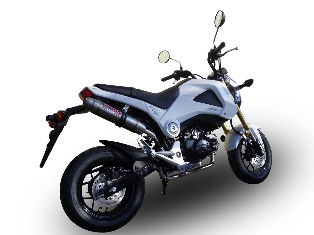 Pot echappement compatible avec Honda Msx - Grom 125 2018-2020, Deeptone Inox, Pot echappement racing, ligne complet, fourni avec collecteur spécifique, article sans homologation 