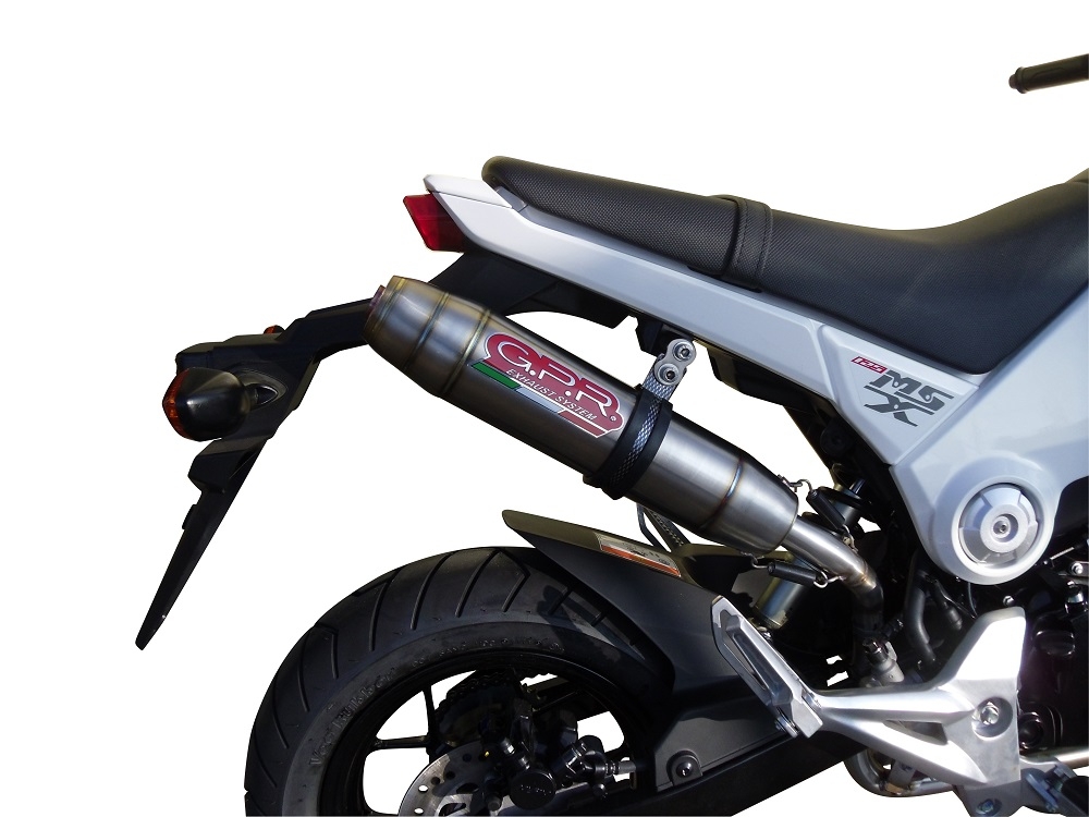 Pot echappement compatible avec Honda Msx - Grom 125 2018-2020, Deeptone Inox, Pot echappement racing, ligne complet, fourni avec collecteur spécifique, article sans homologation 