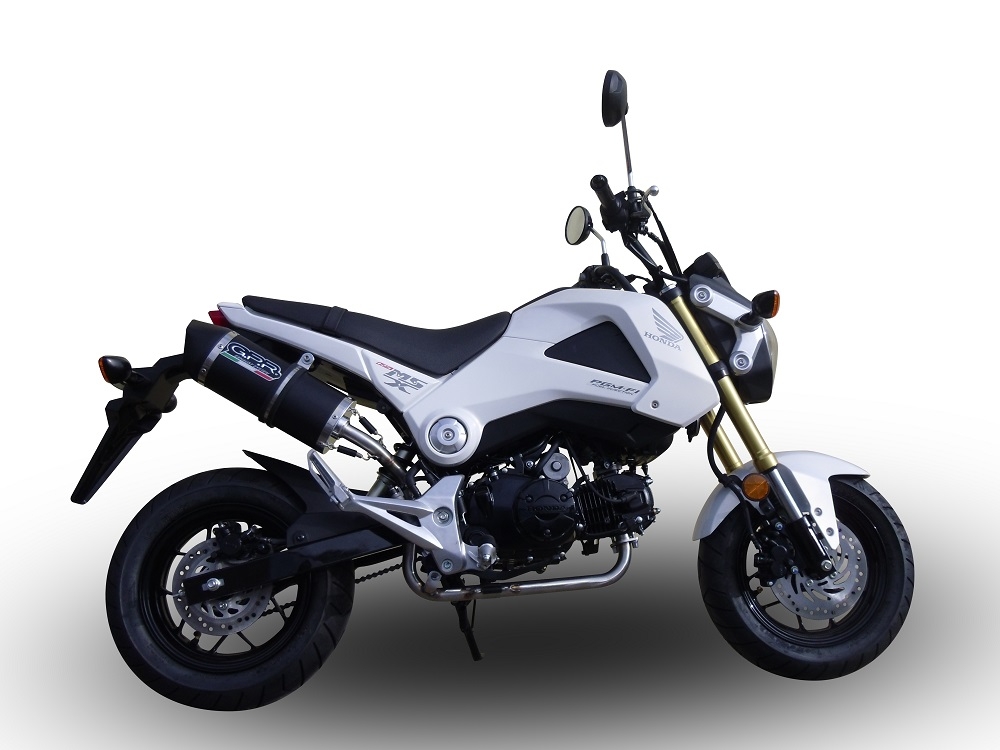Pot echappement compatible avec Honda Msx - Grom 125 2018-2020, Furore Nero, Pot echappement racing, ligne complet, fourni avec collecteur spécifique, article sans homologation 