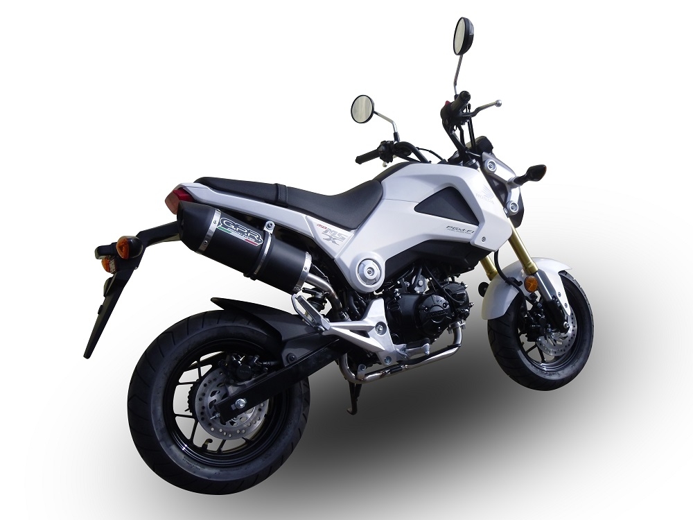 Pot echappement compatible avec Honda Msx - Grom 125 2018-2020, Furore Nero, Pot echappement racing, ligne complet, fourni avec collecteur spécifique, article sans homologation 