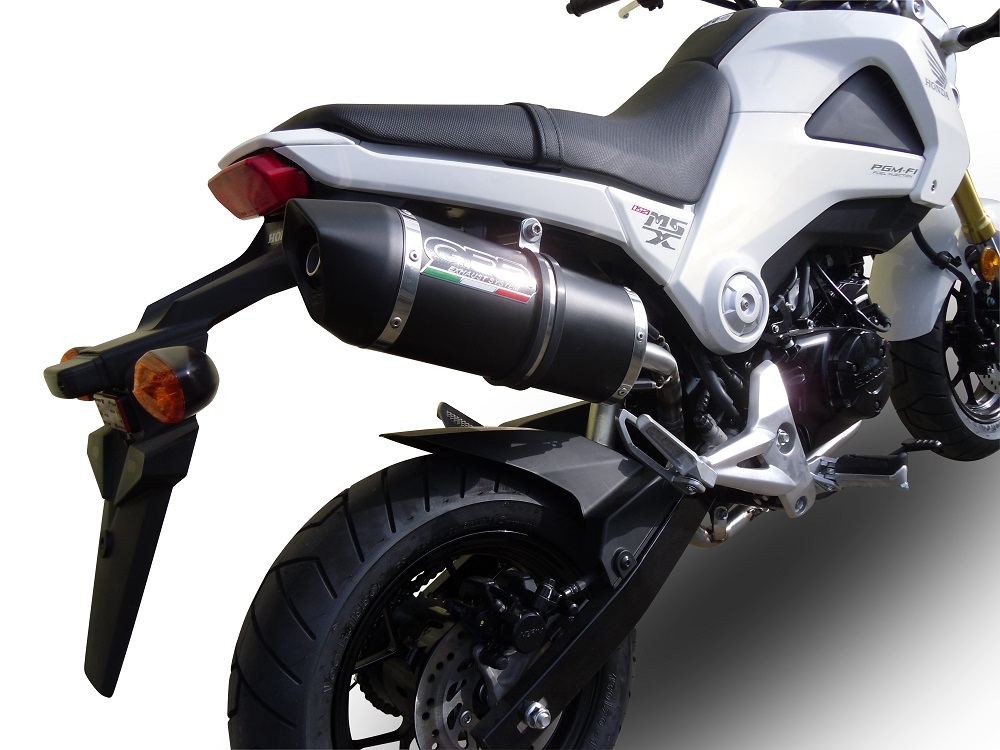 Pot echappement compatible avec Honda Msx - Grom 125 2018-2020, Furore Nero, Pot echappement racing, ligne complet, fourni avec collecteur spécifique, article sans homologation 