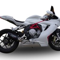 Pot echappement compatible avec Mv Agusta Brutale 675 2012-2015, Furore Nero, Échappement légal, homologué,silencieux avec db killer amovible et tuyau de liaison spécifique 