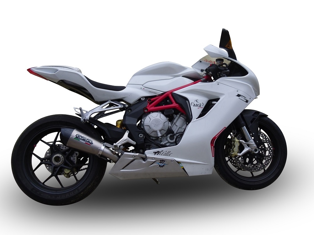 GPR pot echappement compatible avec  Mv Agusta F3 675 2012-2016, New Grand Prix Evo Titanium, Échappement légal, homologué,silencieux avec db killer amovible et tuyau de liaison spécifique 