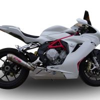 Pot echappement compatible avec Mv Agusta F3 675 2012-2016, Powercone Evo, Échappement légal, homologué,silencieux avec db killer amovible et tuyau de liaison spécifique 