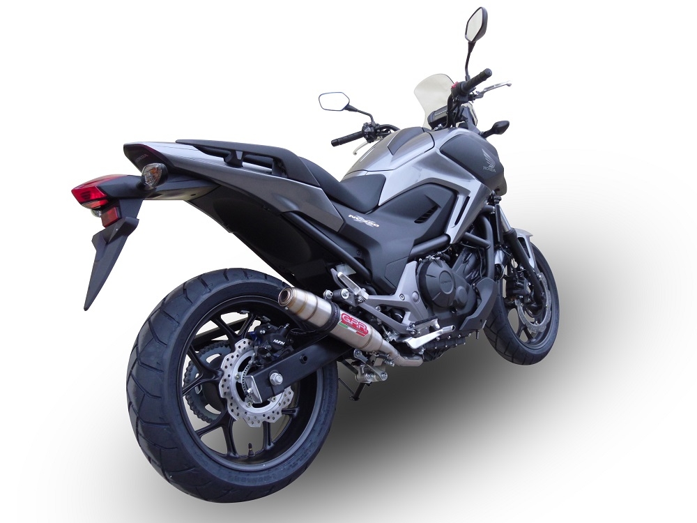 Pot echappement compatible avec Honda Nc 750 X - S Dct 2021-2023, Deeptone Inox, Échappement légal, homologué,silencieux avec db killer amovible et tuyau de liaison spécifique 
