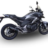 Pot echappement compatible avec Honda Nc 700 X - S Dct 2012-2018, Furore Nero, Échappement légal, homologué,silencieux avec db killer amovible et tuyau de liaison spécifique 