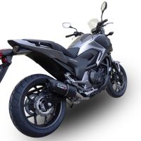 Pot echappement compatible avec Honda Nc 700 X - S Dct 2012-2018, Furore Nero, Échappement légal, homologué,silencieux avec db killer amovible et tuyau de liaison spécifique 