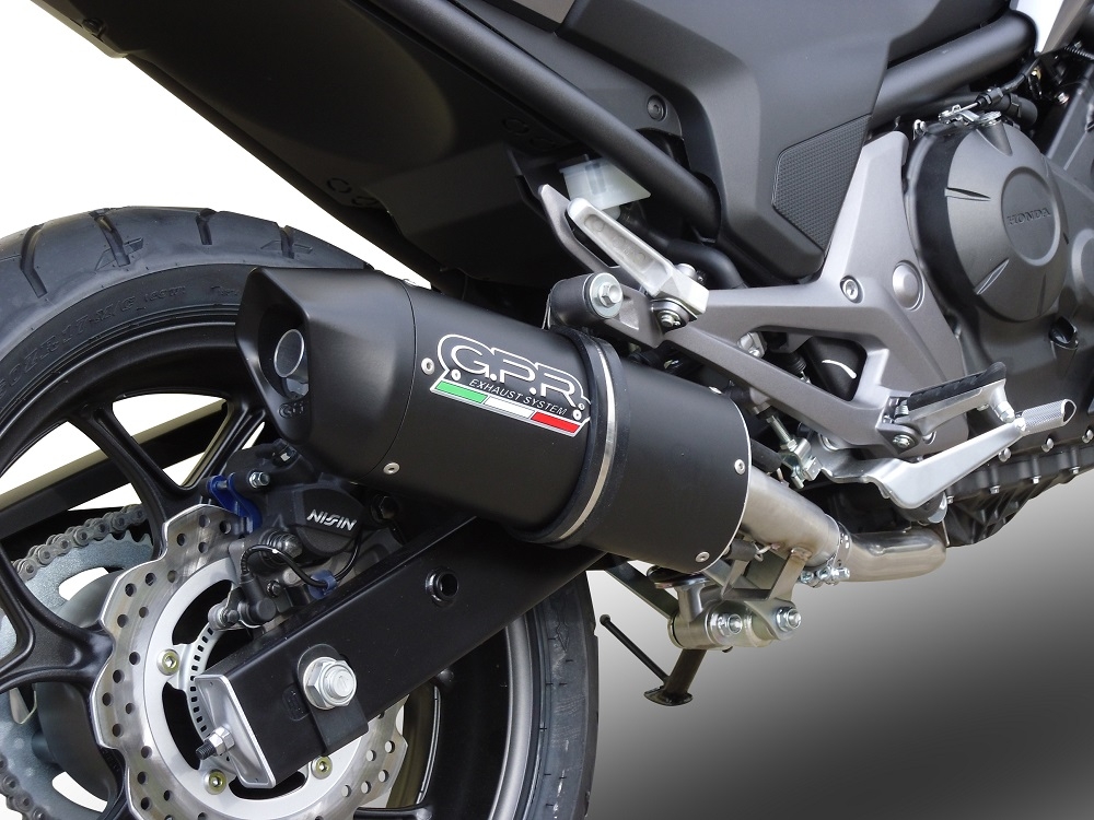 Pot echappement compatible avec Honda Integra 750 2016-2020, Furore Evo4 Nero, Échappement légal, homologué,silencieux avec db killer amovible et tuyau de liaison spécifique 