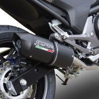Pot echappement compatible avec Honda Integra 750 2016-2020, Furore Evo4 Nero, Échappement légal, homologué,silencieux avec db killer amovible et tuyau de liaison spécifique 