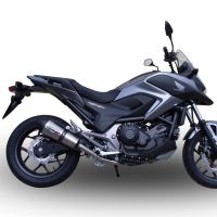 GPR pot echappement compatible avec  Honda Nc 700 X - S Dct  2012-2018, New Grand Prix Evo Titanium, Échappement légal, homologué,silencieux avec db killer amovible et tuyau de liaison spécifique 