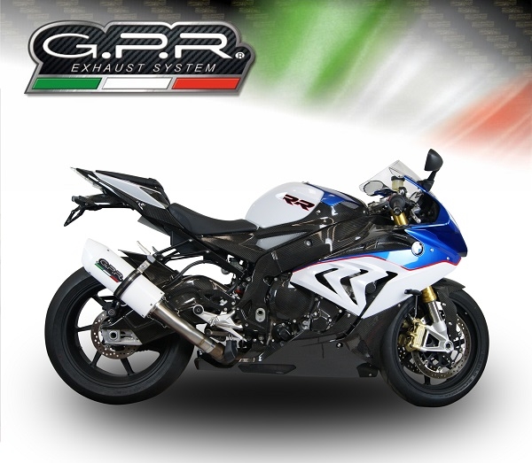 Pot echappement compatible avec Bmw S 1000 RR -M 2015-2016, Albus Ceramic, Échappement légal, homologué,silencieux avec db killer amovible et tuyau de liaison spécifique 