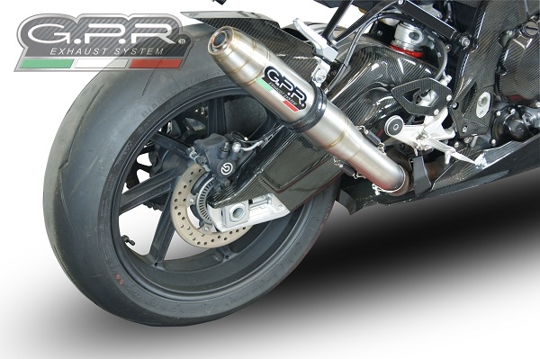 Pot echappement compatible avec Bmw S 1000 RR -M 2015-2016, Deeptone Inox, Échappement légal, homologué,silencieux avec db killer amovible et tuyau de liaison spécifique 