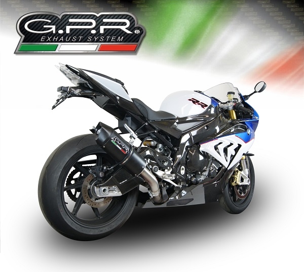 Pot echappement compatible avec Bmw S 1000 RR -M 2015-2016, Furore Nero, Échappement légal, homologué,silencieux avec db killer amovible et tuyau de liaison spécifique 