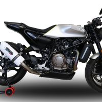 Pot echappement compatible avec Husqvarna Svartpilen 701 2018-2020, Albus Evo4, Échappement légal, homologué,silencieux avec db killer amovible et tuyau de liaison spécifique 