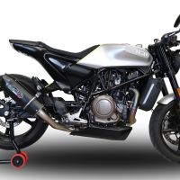 Pot echappement compatible avec Husqvarna Svartpilen 701 2018-2020, Furore Evo4 Nero, Échappement légal, homologué,silencieux avec db killer amovible et tuyau de liaison spécifique 