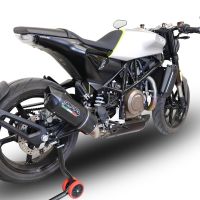 Pot echappement compatible avec Husqvarna Svartpilen 701 2018-2020, Furore Evo4 Nero, Échappement légal, homologué,silencieux avec db killer amovible et tuyau de liaison spécifique 