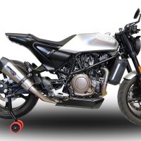 GPR pot echappement compatible avec  Husqvarna Svartpilen 701 2018-2020, New Grand Prix Evo Titanium, Échappement légal, homologué,silencieux avec db killer amovible et tuyau de liaison spécifique 