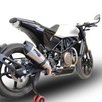 GPR pot echappement compatible avec  Husqvarna Svartpilen 701 2018-2020, New Grand Prix Evo Titanium, Échappement légal, homologué,silencieux avec db killer amovible et tuyau de liaison spécifique 