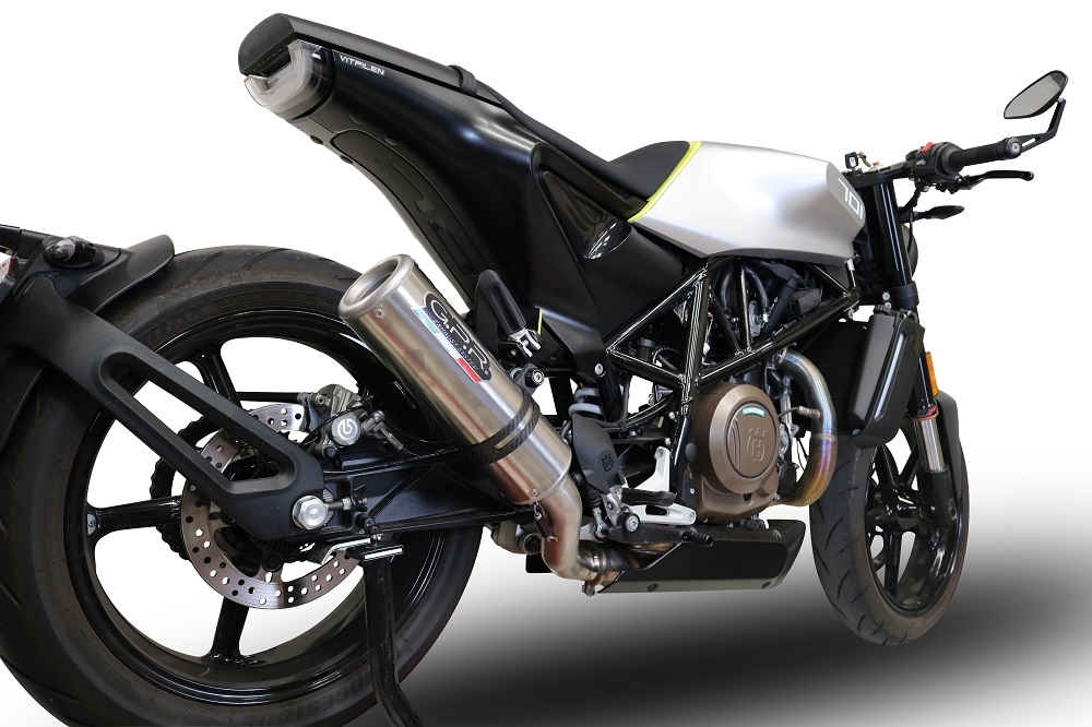 Pot echappement compatible avec Husqvarna Vitpilen 701 2018-2020, M3 Inox , Échappement légal, homologué,silencieux avec db killer amovible et tuyau de liaison spécifique 