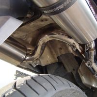 Pot echappement compatible avec Honda Vfr 800 V-Tec 2002-2013, M3 Titanium Natural, Paire de pot d'échappement homologuées, livrées avec db killer amovible et raccords spécifiques 