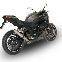 Pot echappement compatible avec Kawasaki Z 300 2014-2017, Deeptone Inox, Pot échappement racing, avec les tuyaux de liaison, article sans homologation 