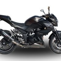 Pot echappement compatible avec Kawasaki Z 300 2014-2017, Furore Nero, Échappement légal, homologué,silencieux avec db killer amovible et tuyau de liaison spécifique 