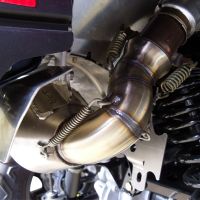 Pot echappement compatible avec Polaris Sportsman Xp 850 - Xp 850 Forest 2010-2014, Power Bomb, Échappement légal, homologué,silencieux avec db killer amovible et tuyau de liaison spécifique 