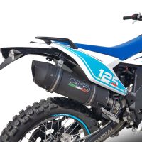 Pot echappement compatible avec Malaguti Dune 125 2021-2023, Furore Evo4 Nero, Pot Échappement slip-on homologué, légal, avec db killer amovible, tuyau de liaison et catalyseur 
